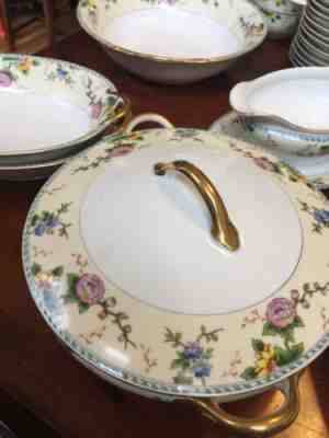 Noritake  ??Amerita ? China Set 12 +, Large 125 Pc, Vintage discontinued circa 1918