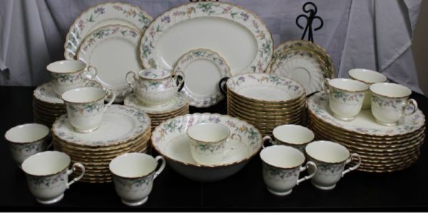 75 Piece Noritake Brookhollow China - GREAT CONDITION - DISCONTINUED PRODUCT