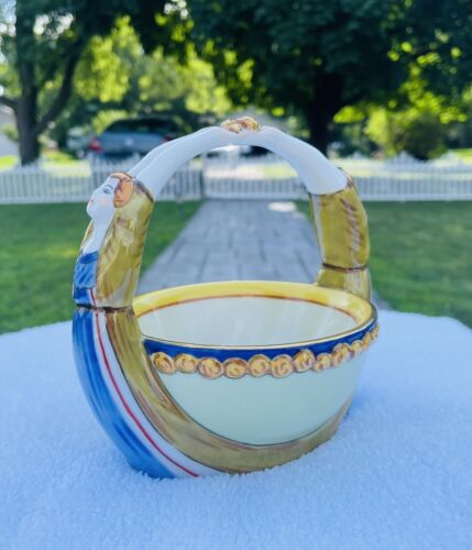 1920's Noritake Gemini Bowl Figural Twins Art Deco RARE FREE SHIPPING