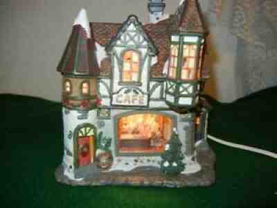 NORMAN ROCKWELL * CAFE * TO THE NORMAN ROCKWELL VILLAGE CHRISTMAS HOUSES * RARE