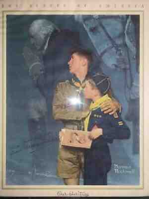 Vintage Norman Rockwell Boy Scout Original Our Heritage 16W-20L Not A Print