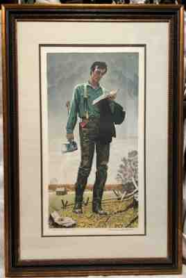 Norman Rockwell AP signed Lithograph: Young Lincoln (1976)Â 