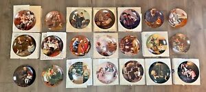 Knowles Complete Set 1977 - '97 Norman Rockwell Heritage 21 Vtg Collector Plates