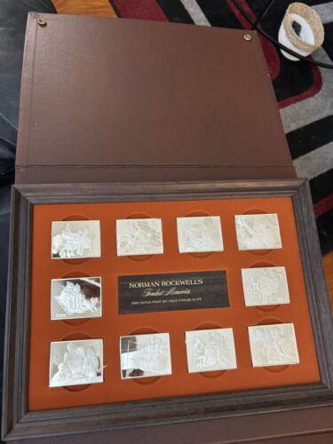 Norman Rockwell's Fondest Memories First Edition Proof Set Solid Sterling Silver