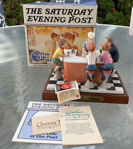 The Saturday Evening Post, Soda Jerk Figurine, Limited Edition, Norman Rockwell