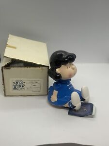 Vintage Peanuts LUCY Ceramic Music Box by SCHMID Japan RARE