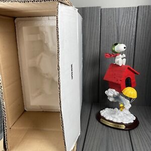 SNOOPY PEANUTS CHARLIE BROWN DANBURY MINT WWI FLYING ACE 11” FIGURINE  637/5000