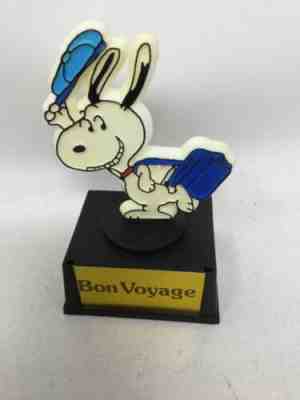 1958 Aviva UFS Peanuts Trophy Award Snoopy Bon Voyage Vintage Charlie Brown