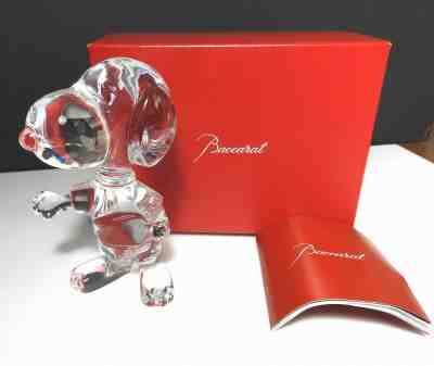 Baccarat Crystal SNOOPY Figurine, Mint with Box