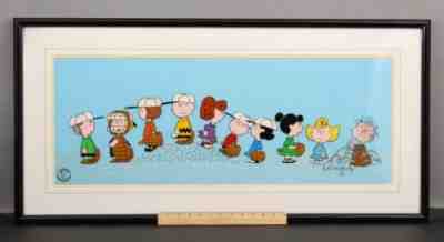 Bill Melendez PEANUTS Film Gallery Charlie Brown Baseball Team Animation Cel NR