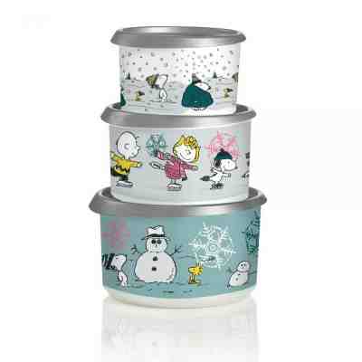 2 Pack Peanuts Snoopy Airtight Food Storage Container Set BPA Free