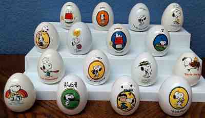 Aviva スヌーピー　70年代 Ceramic Egg Ornament Peanuts Memorabilia Collectibles : Peanuts AVIVA CERAMIC EGGS