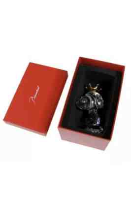 Baccarat Crown King Snoopy Crystal Glass Figure doll Peanuts New