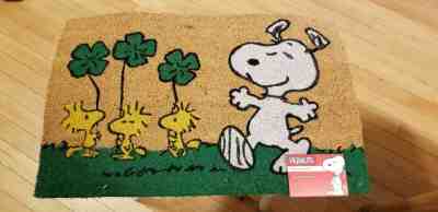 Buy: PEANUTS® Snoopy and Woodstock Winter Slumber Party Doormat