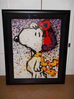 TOM EVERHART- SNOOPY SALUTE - TO REMEMBER FEBRUARY 13, 2000 SIGNED LITHOGRAPH
