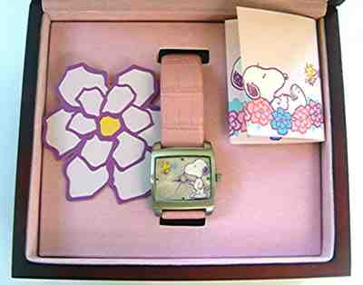LE Peanuts SNOOPY FOSSIL LADIES FINE WRIST WATCH Leather Band # 11 of 2000 MIB E