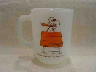 Fire King Mug Peanuts Snoopy Orange Reprint H87W103 mm 215 ml 