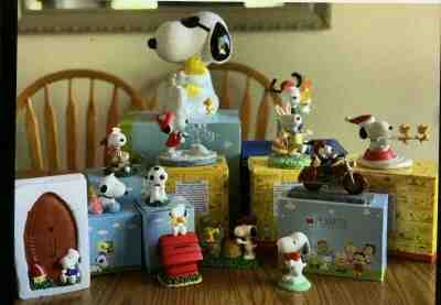 Snoopy figures and banks, Hallmark and Westland, Joe Cool, and baby snoopy lot. 
