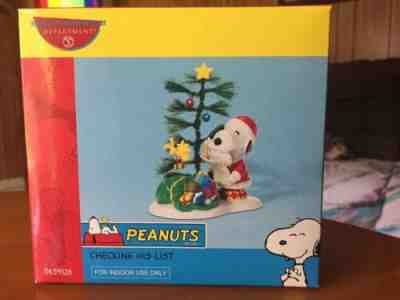 Peanuts Snoopy Woodstock Checking His List Charlie Brown Dept 56 Lenox SEALED