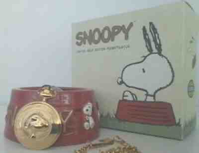 Peanuts Snoopy Gold Pocket Watch Limited 92/500 FOSSIL Very Rare