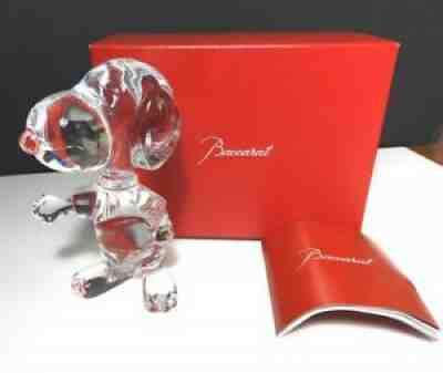Baccarat Crystal SNOOPY Figurine, Mint with Box