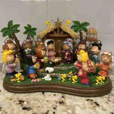 The Danbury Mint Peanuts Christmas Nativity Scene Christmas Figurine RARE