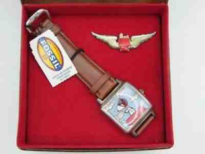 PEANUTS SNOOPY RED BARON FOSSIL LIMITED EDITION WATCH #0441/2500 NIB
