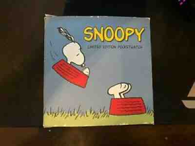Vintage Fossil Limited Edition Peanuts Snoopy Pocket Watch #993/3000