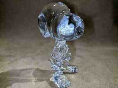 Baccarat Crystal Figurine Welcome Snoopy shake hands Character goods fron Japan