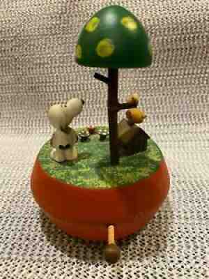 1972 Snoopy Anri - wooden music box, Italy.Â  Plays Yellow Bird.Â 