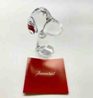 Baccarat Crystal Peanuts Snoopy Ornament Glass Figure Mascot Doll Box Set