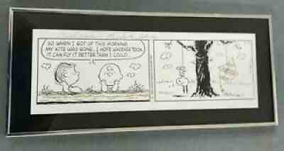 CHARLES SCHULZ ORGINAL SIGNED COMIC STRIP
