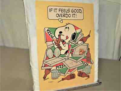 70’sヴィンテージ　ポスター　スヌーピー　OVERDO IT Vintage Peanuts Snoopy Poster 