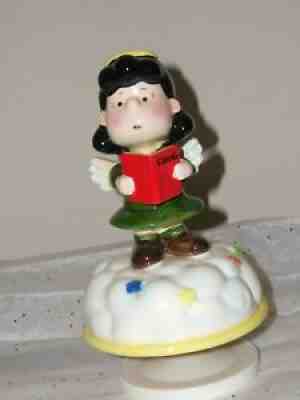 Peanuts Lucy "Angel" Music box figure - plays Silent Night, Holy Night
