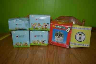 Peanuts Ceramic Statue LOT of 6: Adler, Westland, Nellan Motorcycle Snoopy