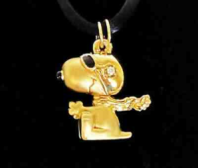 Vintage Peanuts Snoopy Flying Ace 14k GOLD Pendant/Charm UFS SCHULZ