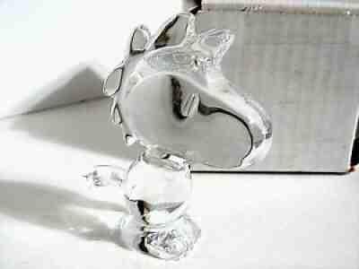 SNOOPY PEANUTS CHARLIE BROWN WOODSTOCK BACCARAT RARE CRYSTAL FIGURE FIGURINE