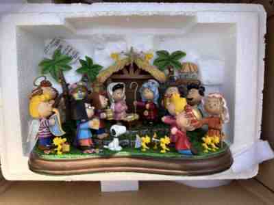 Danbury Mint 2007 Peanut Christmas Nativity Snoopy, Charlie Brown & Lucy. RARE!