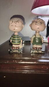 Vintage Peanuts Bobbleheads Pair