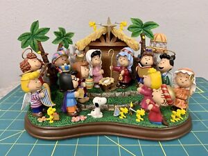 Danbury Mint 2007 Peanut Christmas Nativity Snoopy, Charlie Brown & Lucy. RARE!