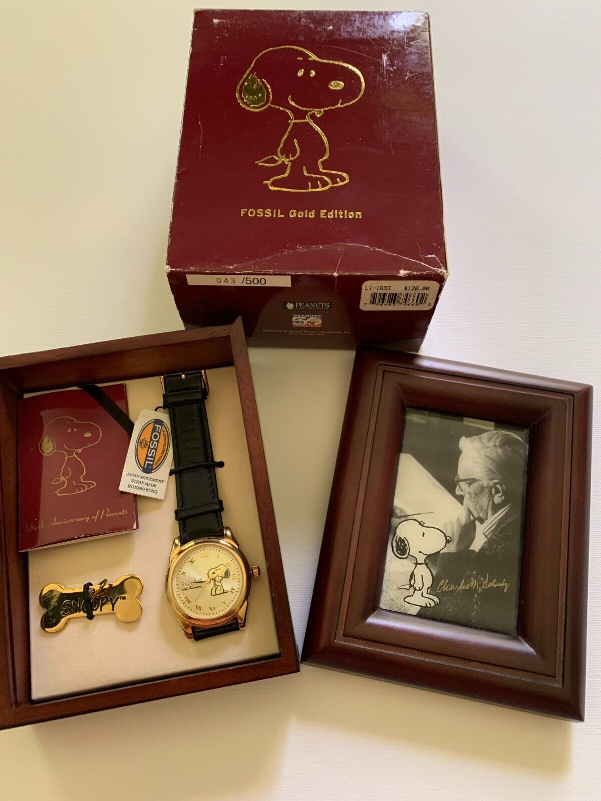 Fossil 50th Anniversary Peanuts Snoopy Limited Edition Watch Schultz NEW NRFB