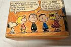 VINTAGE PEANUTS CHARLIE BROWN SCHMID BROs. Inc.  WOODEN MUSIC BOX 1970 RARE WKS!