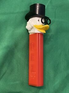 Disney PEZ Uncle Scrooge McDuck dispenser Made In USA  No feet 3.8 Red Stem
