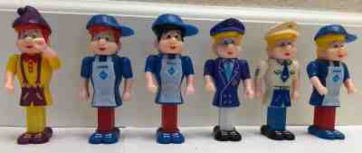 PEZ Pals Pilot, Alpine, Mariner and 3 Aral variations body parts