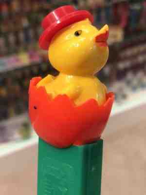 Pez Chick In Egg, Thin Hard Shell Orange!