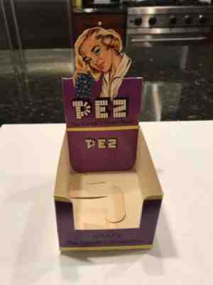 Rare Vintage Grape Pez Candy Box With Girl