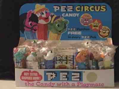 VINTAGE PEZ CIRCUS FULL COUNTER DISPLAY BOX 1960'S - 1970'S