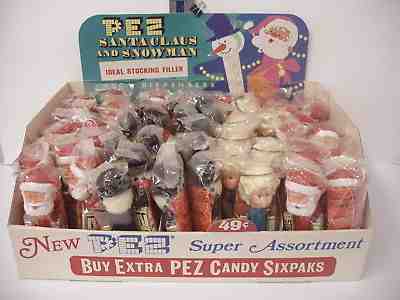 RARE VINTAGE PEZ Christmas Checkout COUNTER DISPLAY Box Super Assortment 52 pez