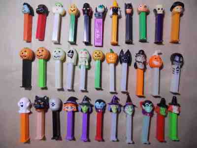 PEZ Collection, 33 Halloween themed, Mr. Ugly, Gorilla, Misfit Witch, Eye, Skull