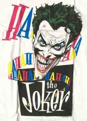 VINTAGE ORIGINAL NOS JOKER T-SHIRT BY GRAPHITTI - 1987 -XL- DC BATMAN - STEDMAN